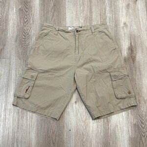 Vintage 00s Y2K Baggy Redsand Cargo Shorts Men's Size 33x12 Beige Surf Surfwear